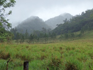 Farmland close to Cerro Chato hike in Arenal, Costa Rica. 