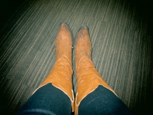 My boots have been through a lot this week. But see, they protected me. 